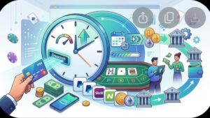 Иллюстрация способов оплаты в баккаре: иконки платежных систем, банковские карты и цифровой кошелек